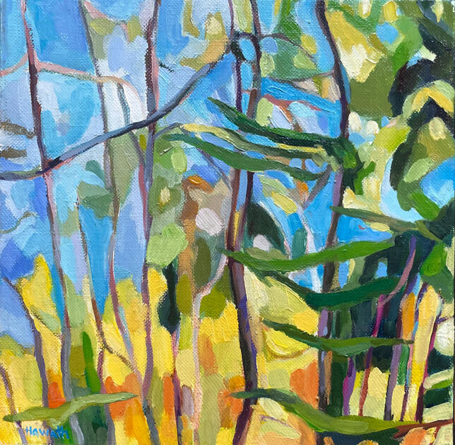 L'or de l'Automne huile/toile /n 20x20cm