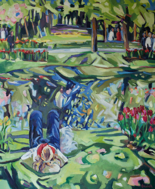 La sieste huile/toile 60x73cm