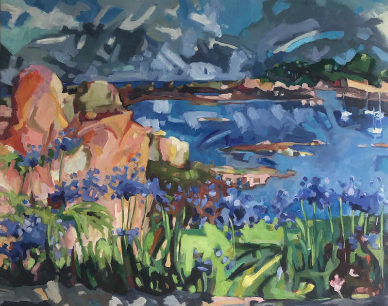 Rocky island, oil canvas, France