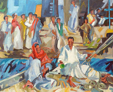 On the felucca, Egypt