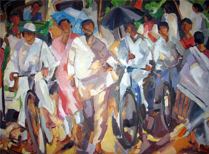 Bicycles in Pondichery, India