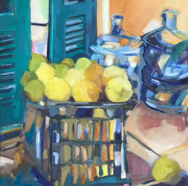 Lemon stand, oil canvas, Kuwait