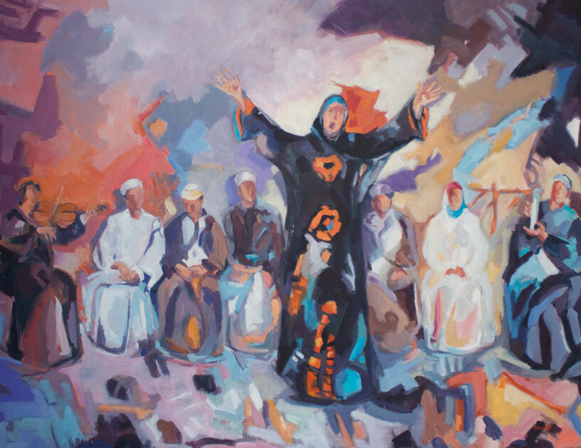 Woman Singing Traditional Song, Kuwait